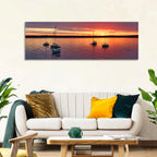 Lake Mendota Sailboats at Sunset Wall Art