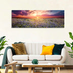 Texas Bluebonnet Sunset Wall Art