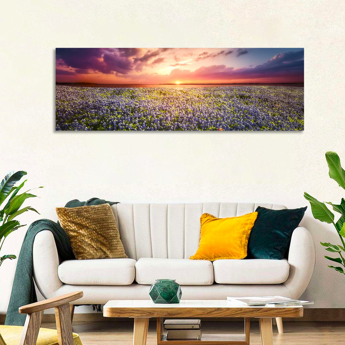 Texas Bluebonnet Sunset Wall Art