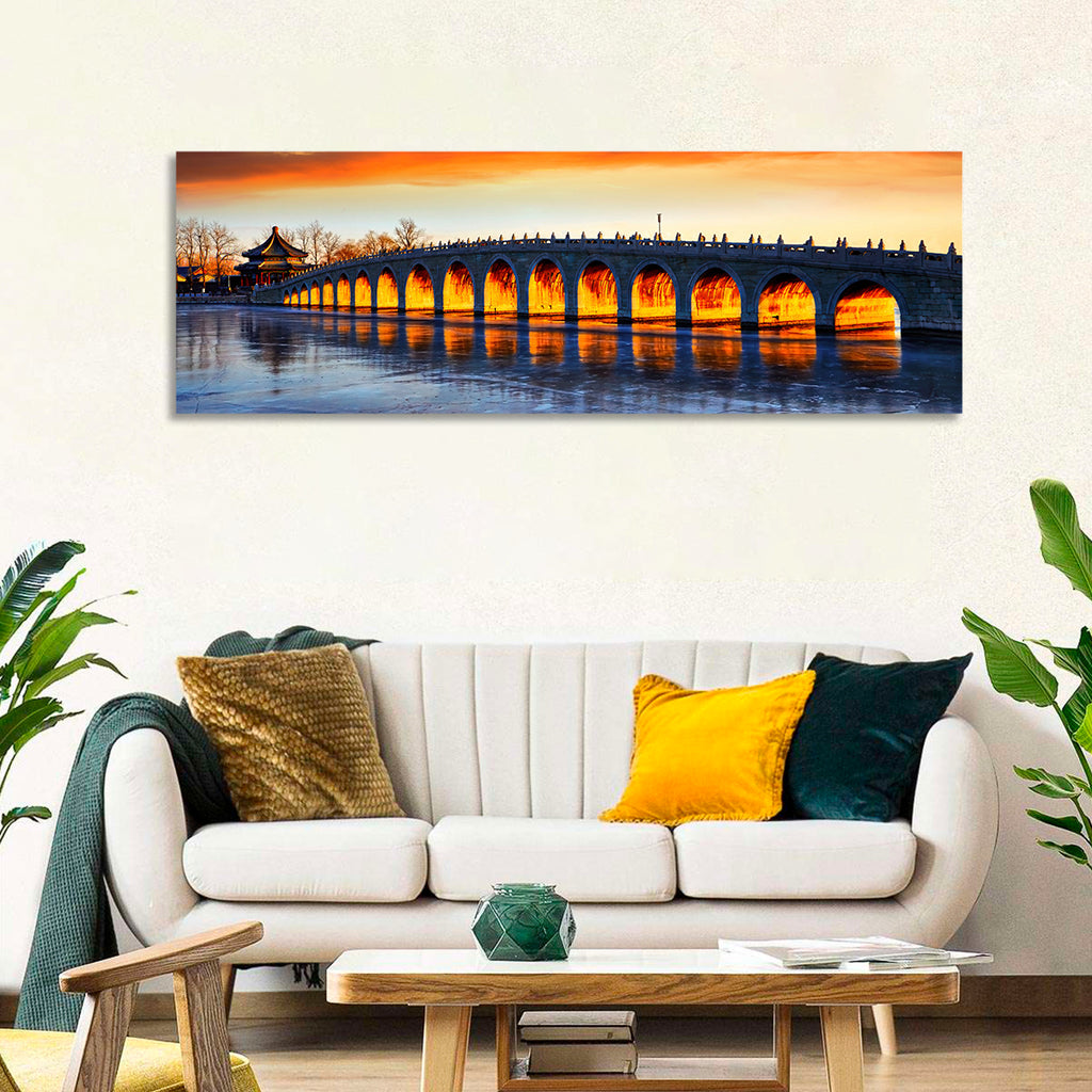 Seventeen-arch Bridge at Golden Hour Wall Art