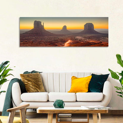 Monument Valley Golden Horizon Wall Art