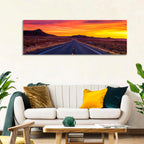 Infinite Desert Road Sunset Wall Art