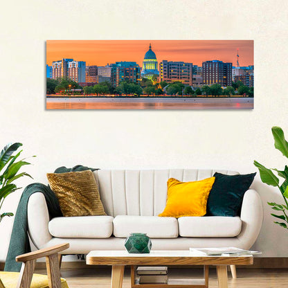 Madison State Capitol Skyline Wall Art