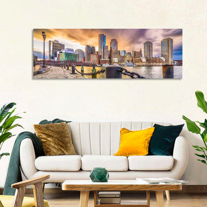 Boston Harbor at Dusk Wall Art