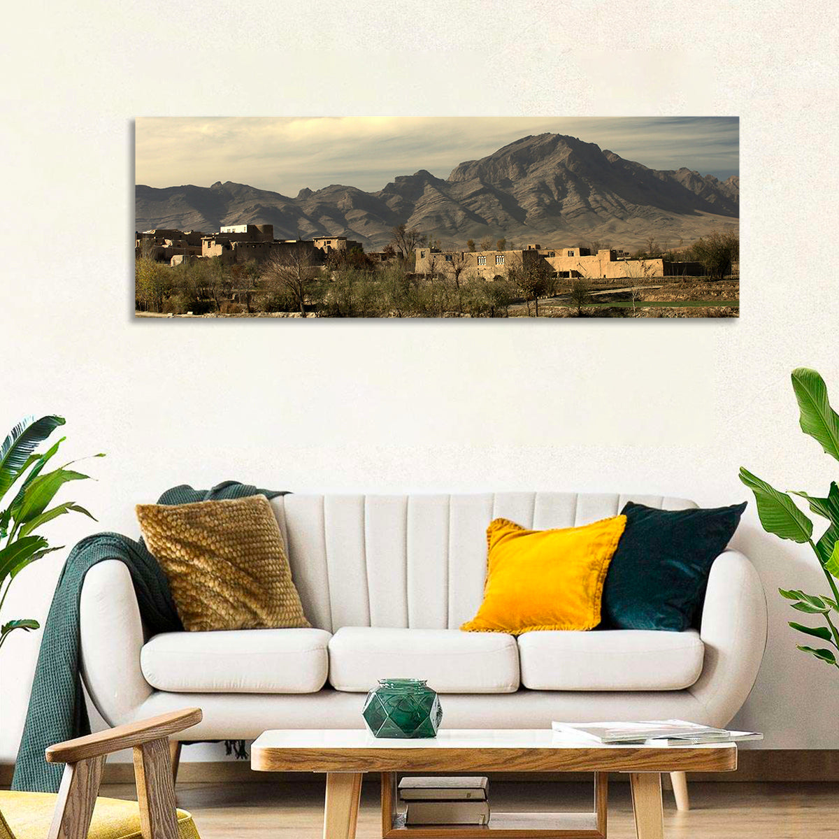 Afghan Mountain Village Wall Art