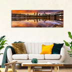 Portland Skyline at Sunset Wall Art
