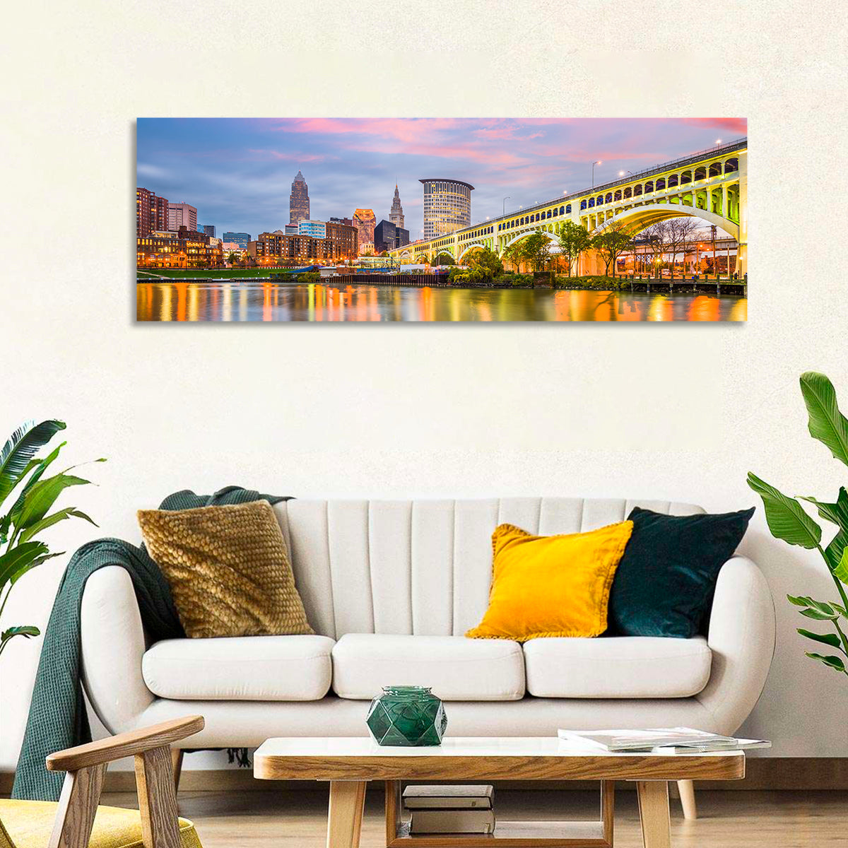 Cleveland Skyline at Dusk Wall Art