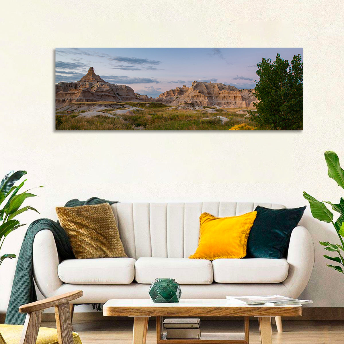 Badlands Golden Hour Meadow Wall Art
