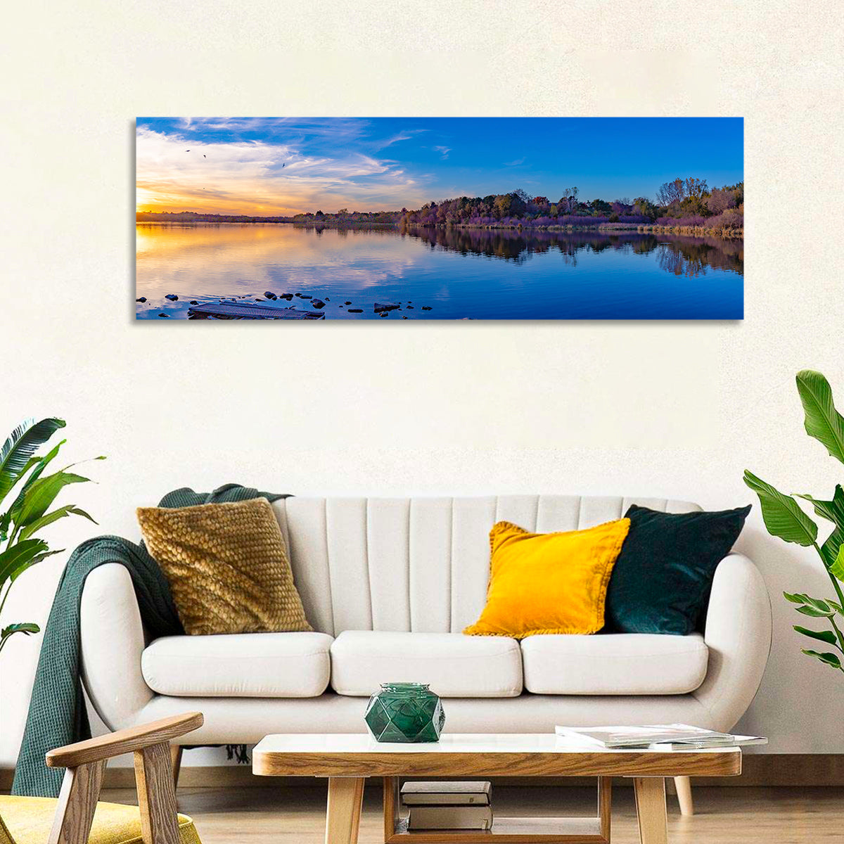 Lake Zorinsky Sunset Reflection Wall Art