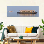 Thatched Houseboat on Vembanad Lake Wall Art