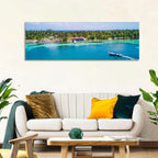 Belize Reef Island Pier Wall Art
