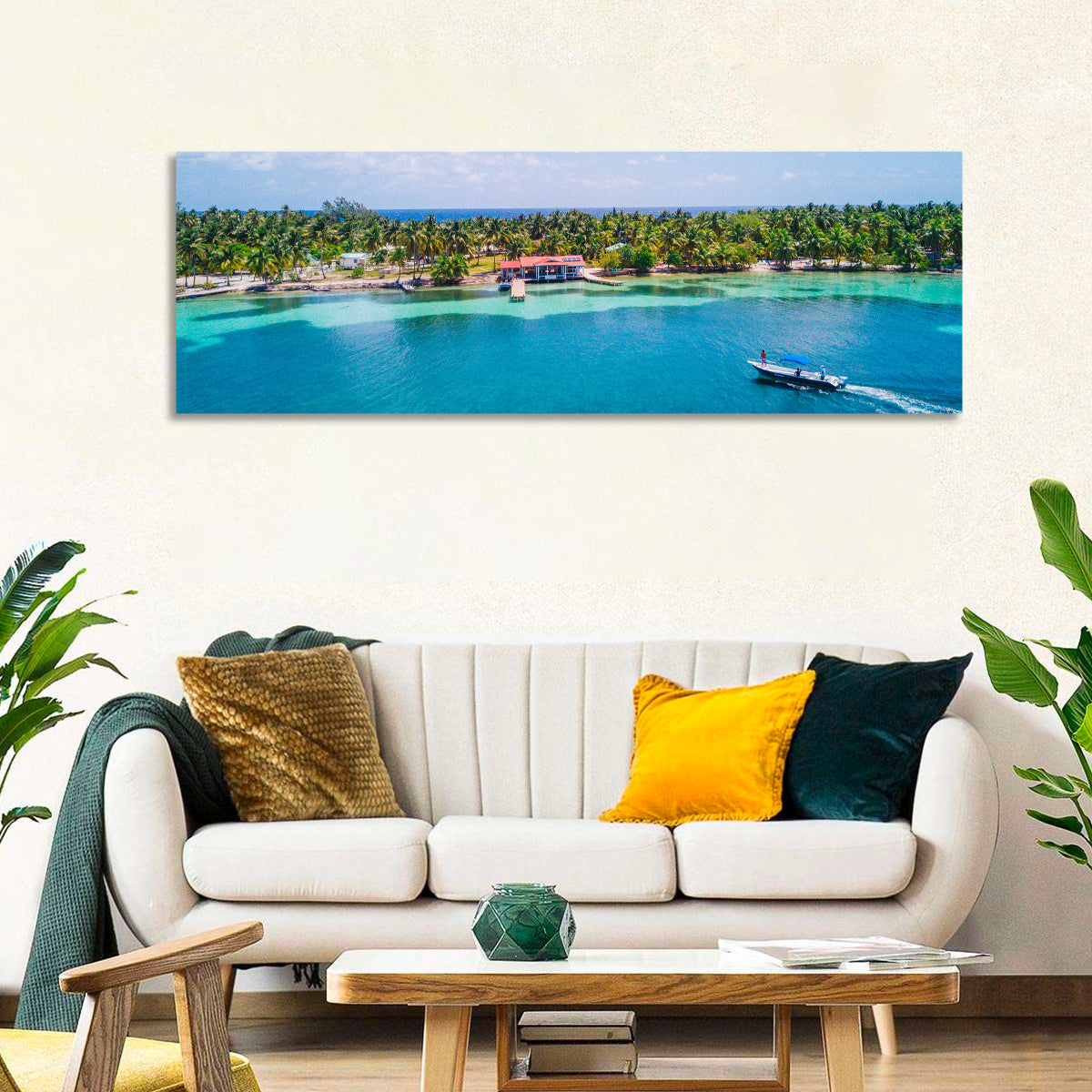 Belize Reef Island Pier Wall Art