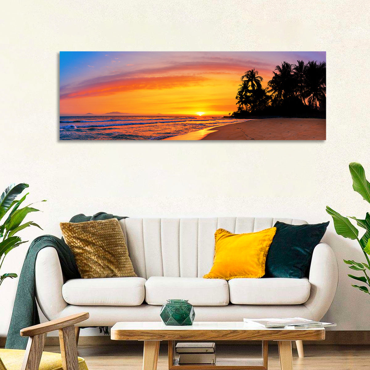 Tropical Beach Sunset Wall Art