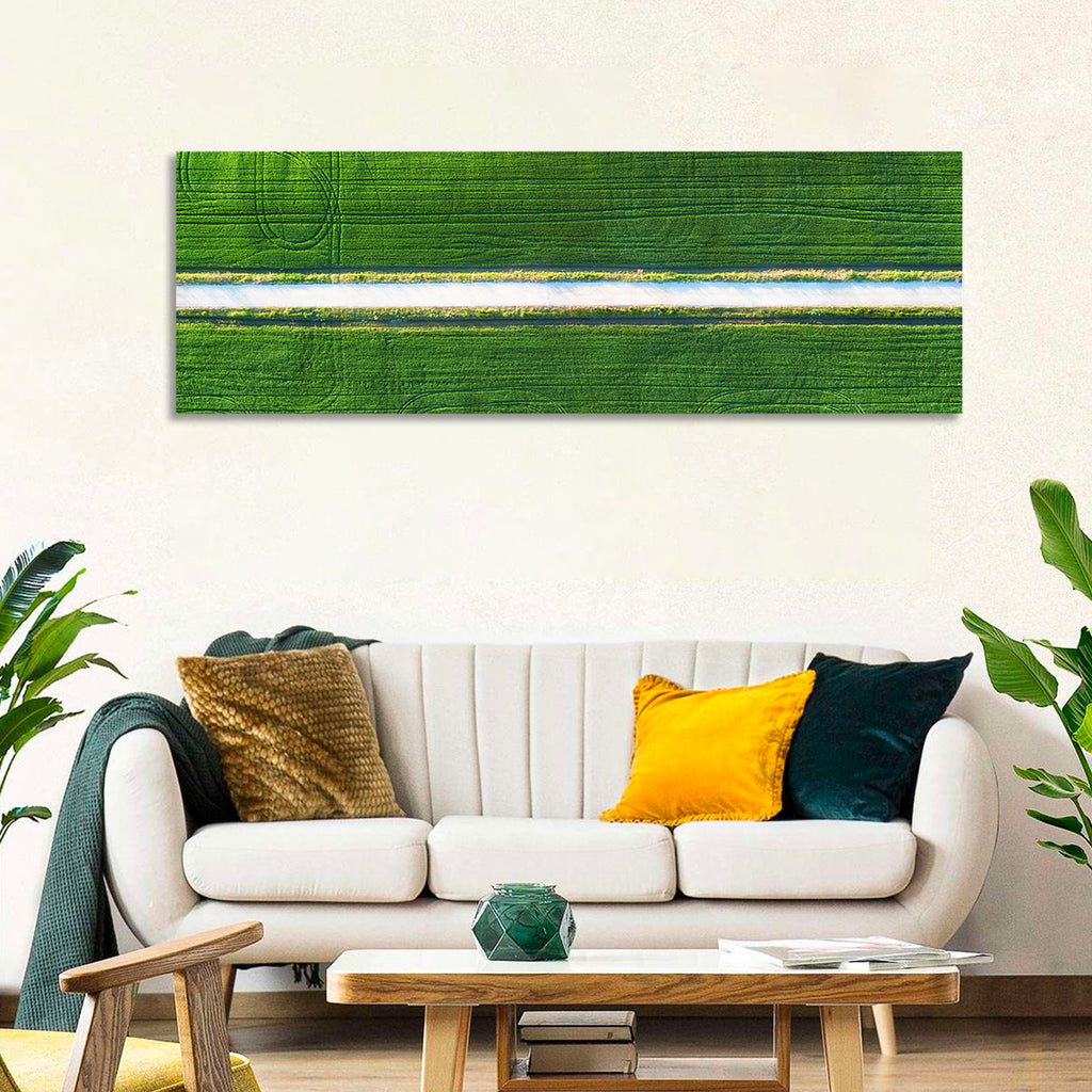 Aerial Irrigation Canal View Wall Art