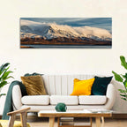 Reykjavik Golden Hour Mountains Wall Art