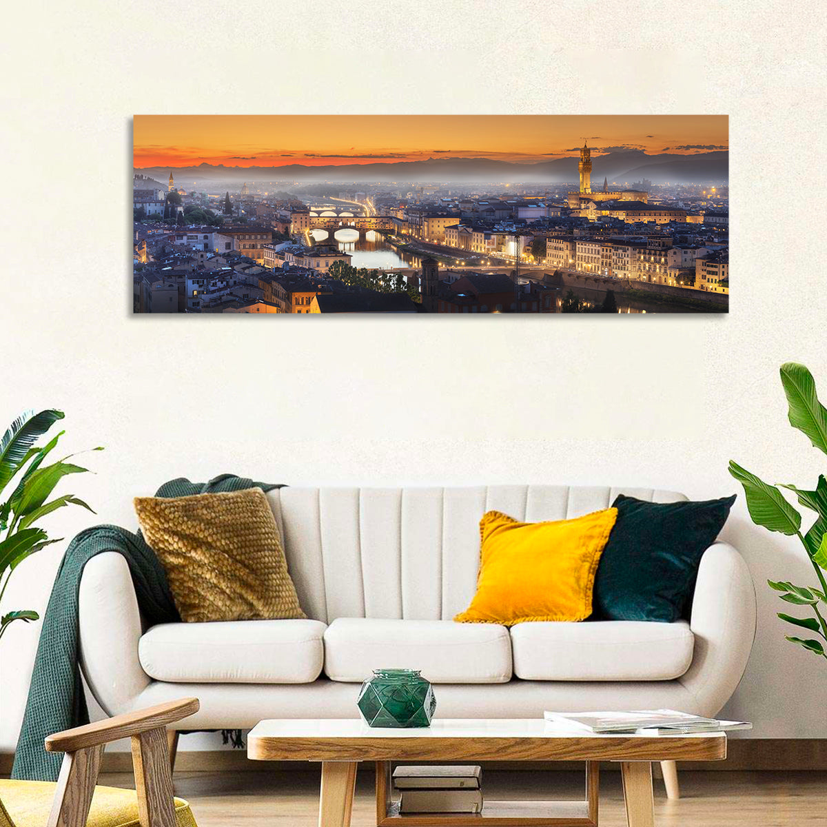Florence Sunset Over the Arno Wall Art