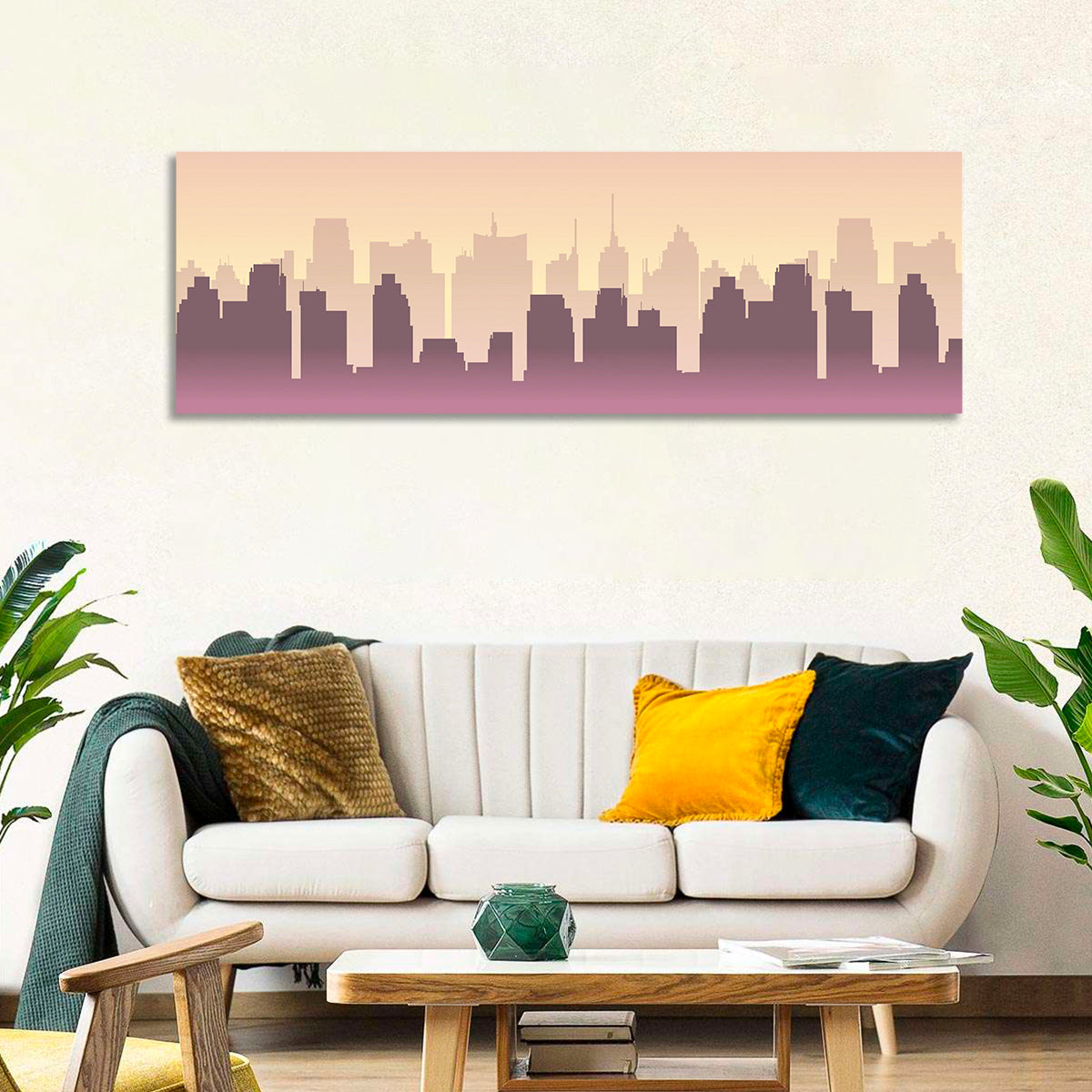 Silhouetted City Skyline Wall Art