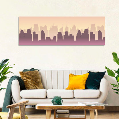 Silhouetted City Skyline Wall Art