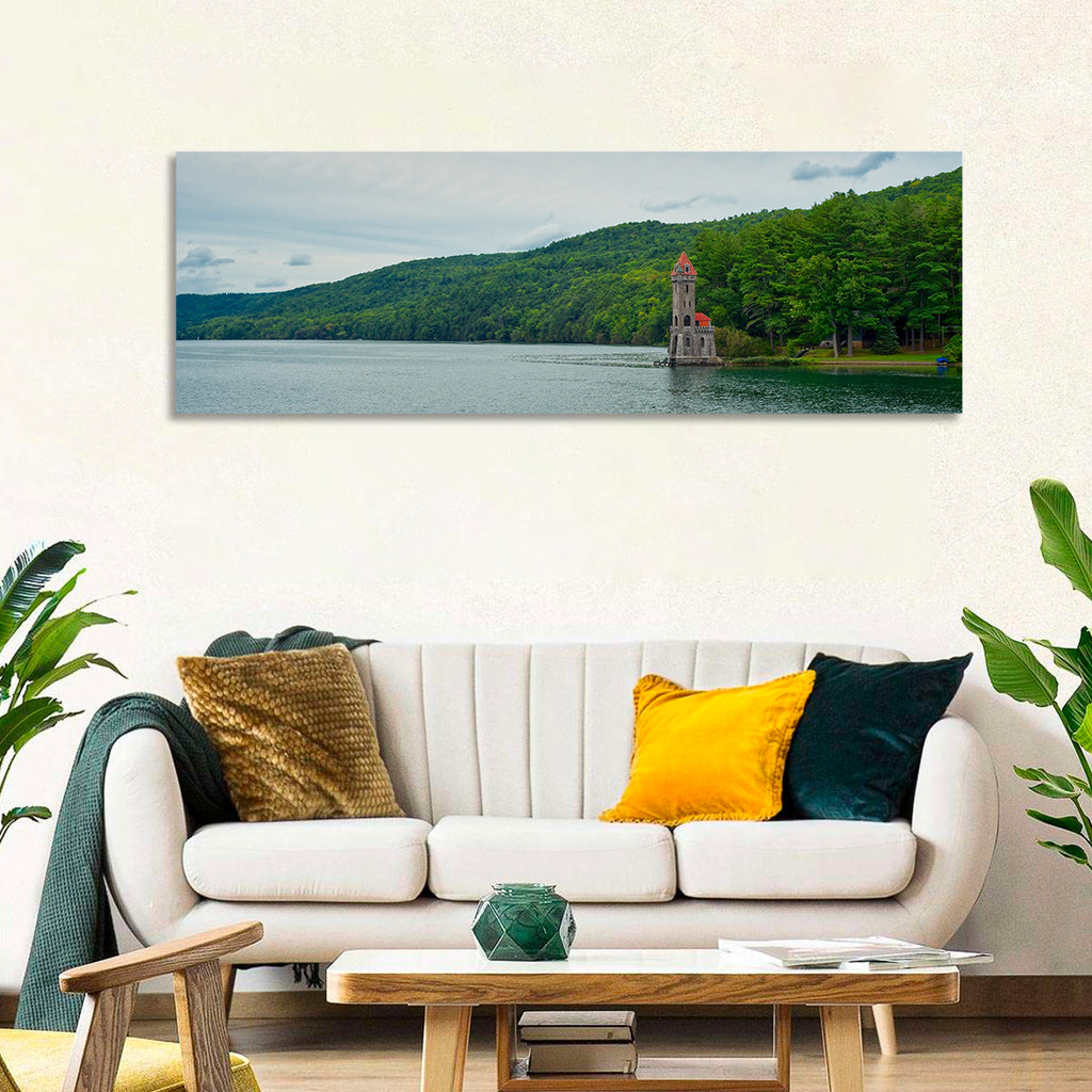 Otsego Lake View with Stone Tower Wall Art