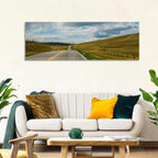 Montana Road Through Golden Hills Wall Art