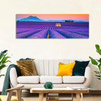 Valensole Lavender Fields at Sunset Wall Art