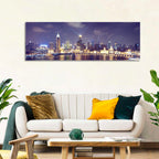 Shanghai Night Skyline Wall Art