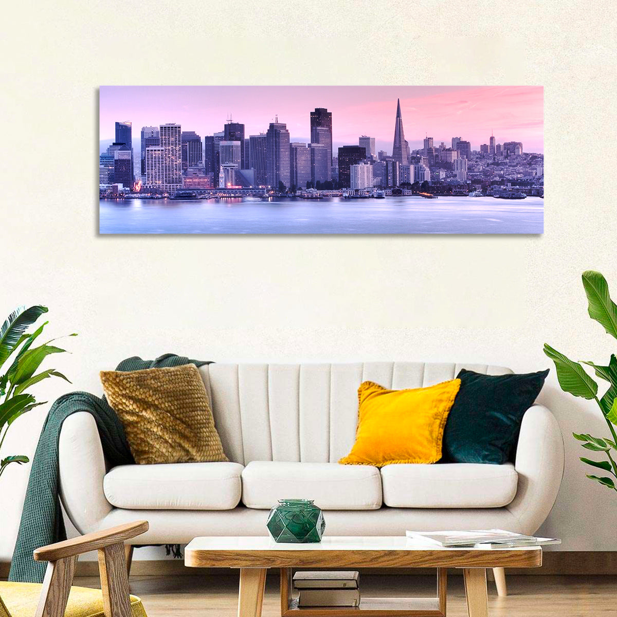 San Francisco Skyline at Lavender Dusk Wall Art