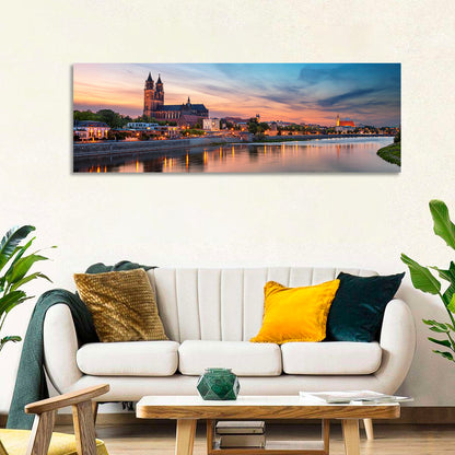 Magdeburg Cathedral at Dusk Wall Art