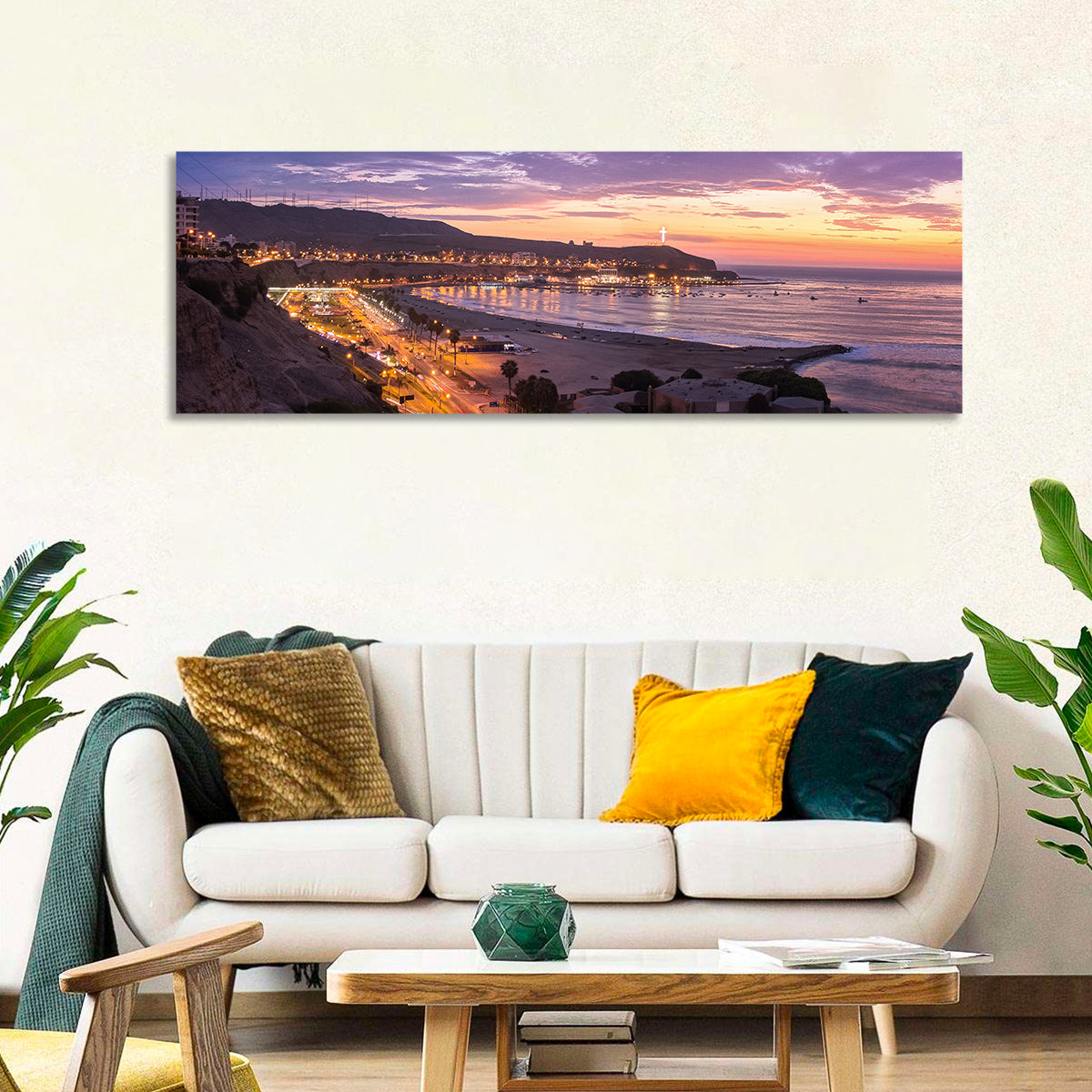 Playa Agua Dulce, Lima Wall Art in a room, panoramic