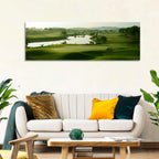 Golden Hour Putting Green by the Lake Wall Art