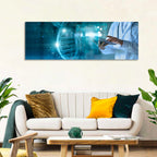 Doctor with Dna Helix Wall Art
