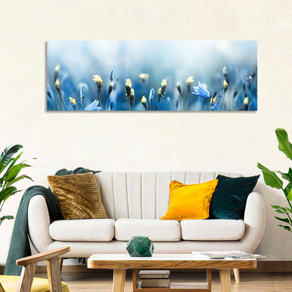 Blue Bellflowers and Yellow Buds Wall Art