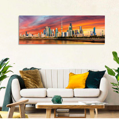 Shuwaikh Port at Dusk Wall Art