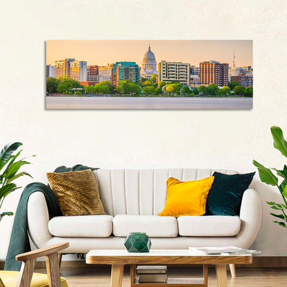 Madison Skyline at Lake Monona Wall Art