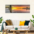 Meredith Bay Pier at Sunrise Wall Art