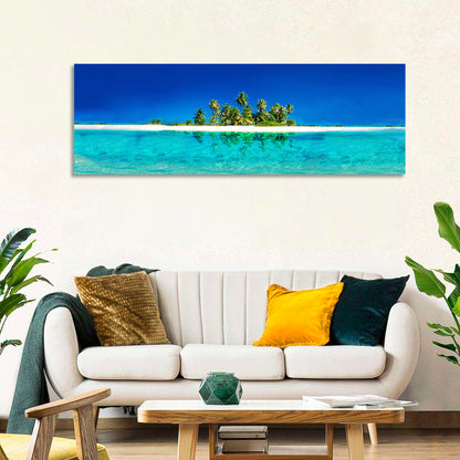 Tranquil Split-level Tropical Island Seascape Wall Art