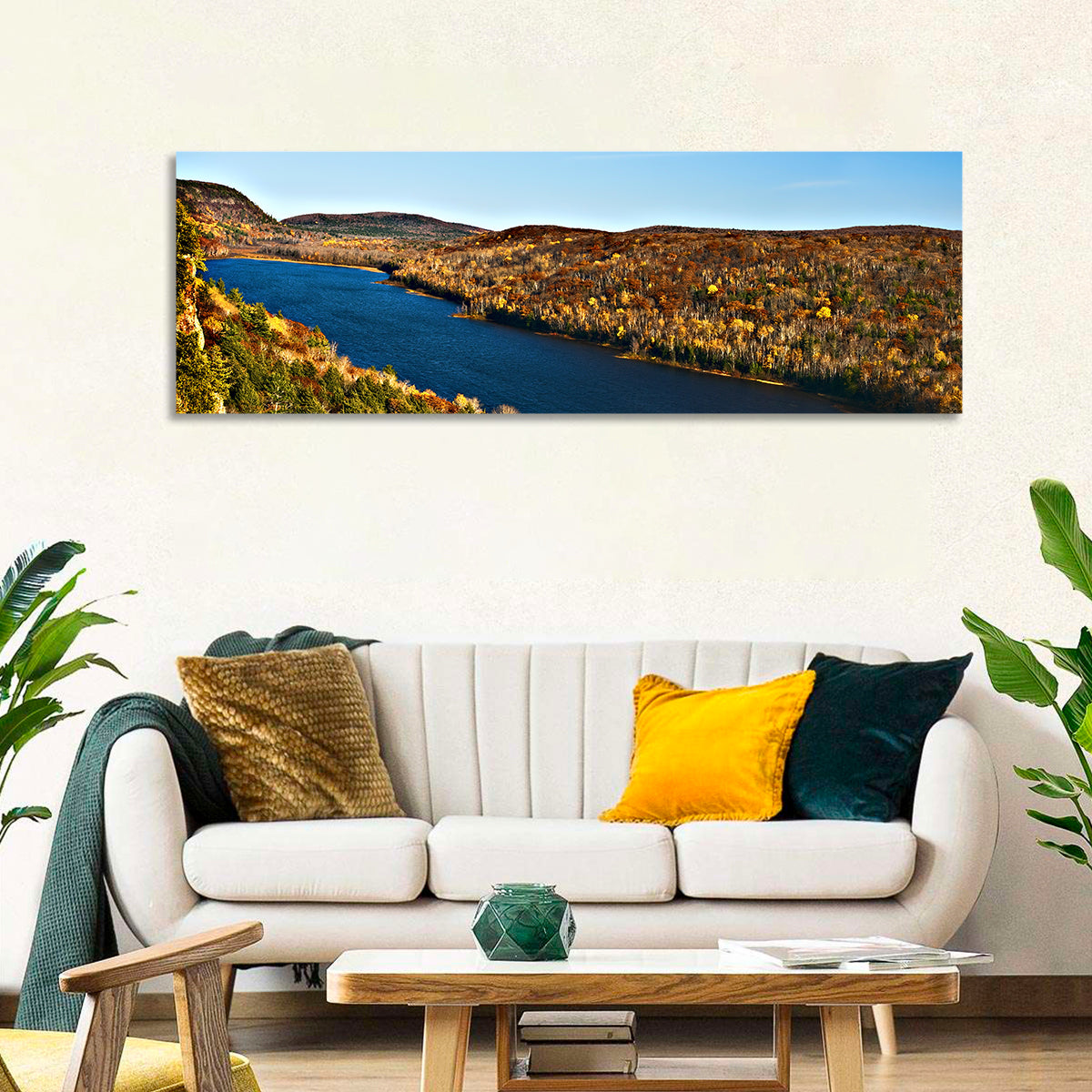Lake of the Clouds Golden Hour Wall Art
