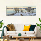 Horsetooth Reservoir Frozen Reflection Wall Art
