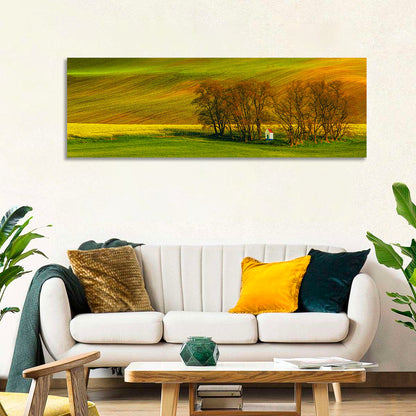 Moravian Wheat Fields with Chapel Wall Art