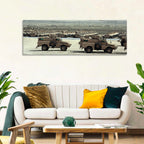 Mrap Vehicles in Desert Landscape Wall Art