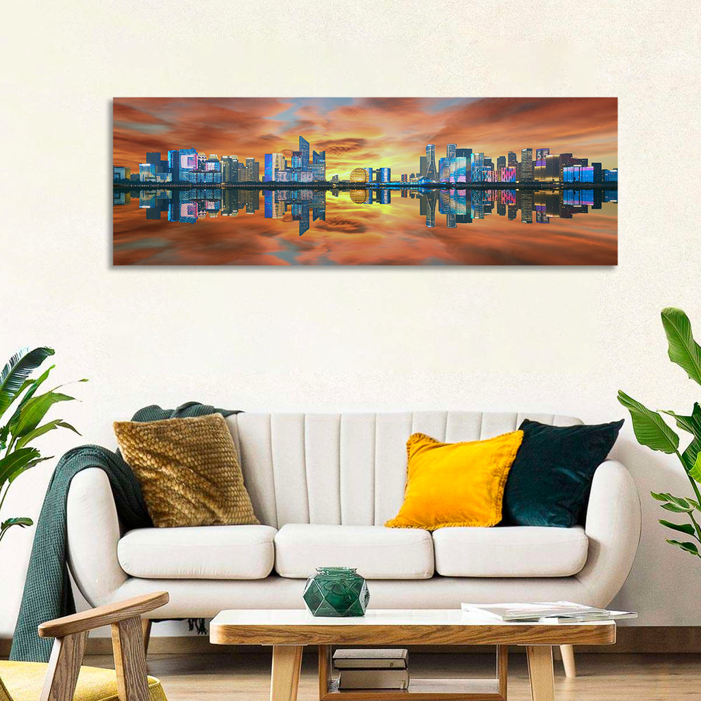Hangzhou Golden Sphere Skyline at Dusk Wall Art