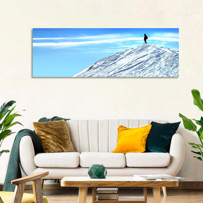 Mountaineer Summit Silhouette Wall Art