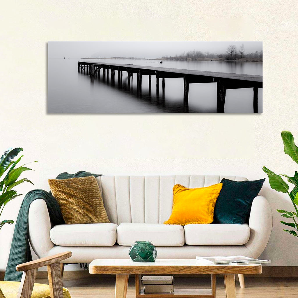 Misty Lake Jetty Wall Art