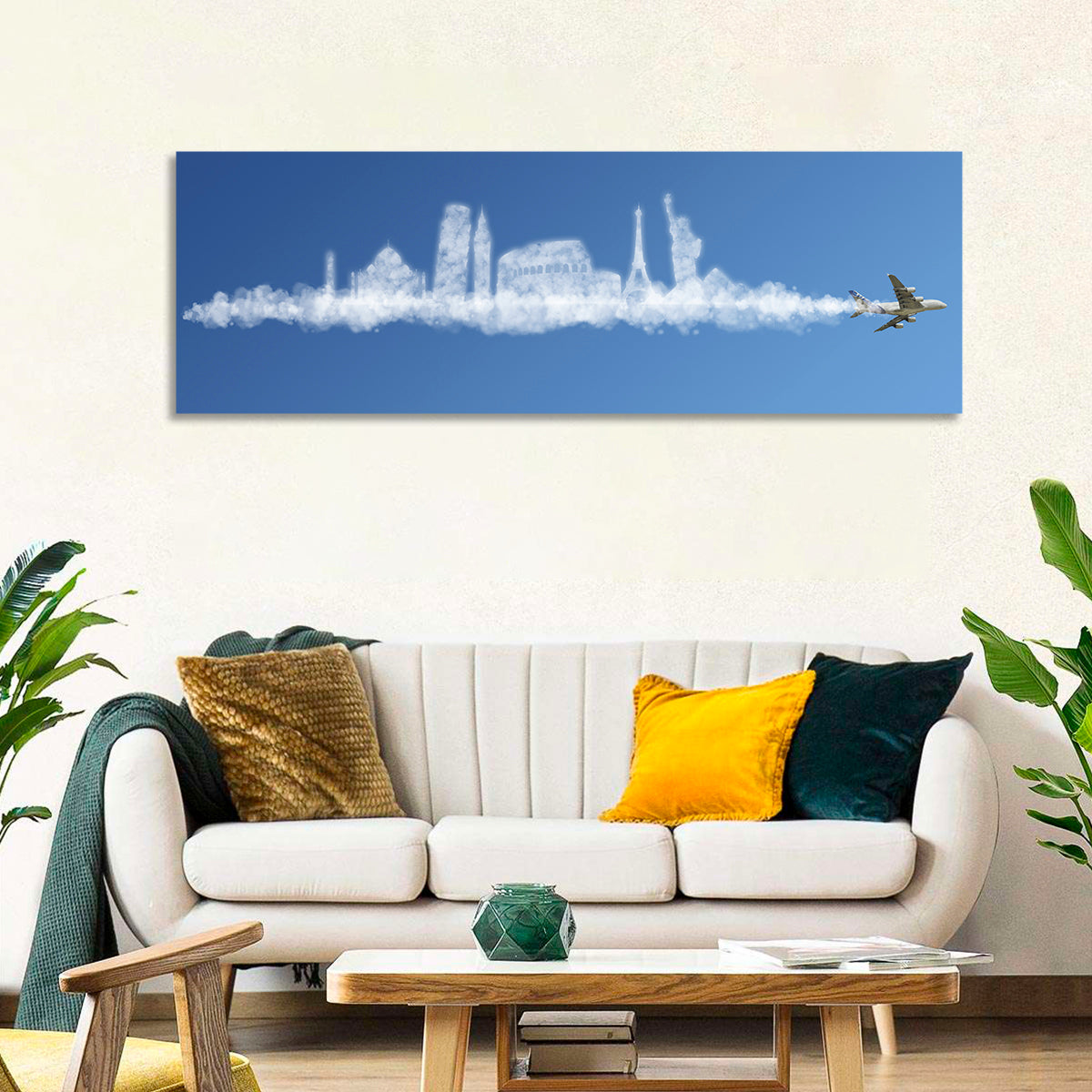 World Tour Cloud Skyline Wall Art