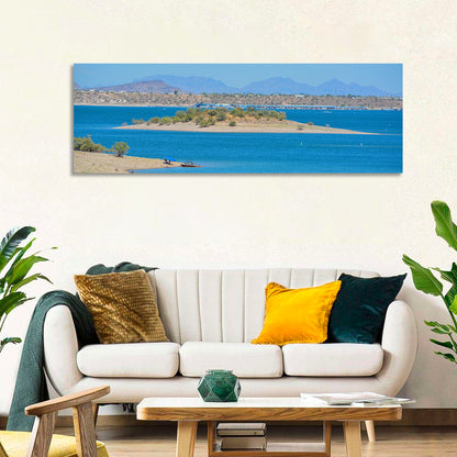 Lake Pleasant Shoreline with Boat Wall Art
