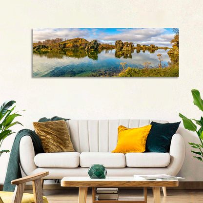 Myvatn Volcanic Rock Reflections Wall Art