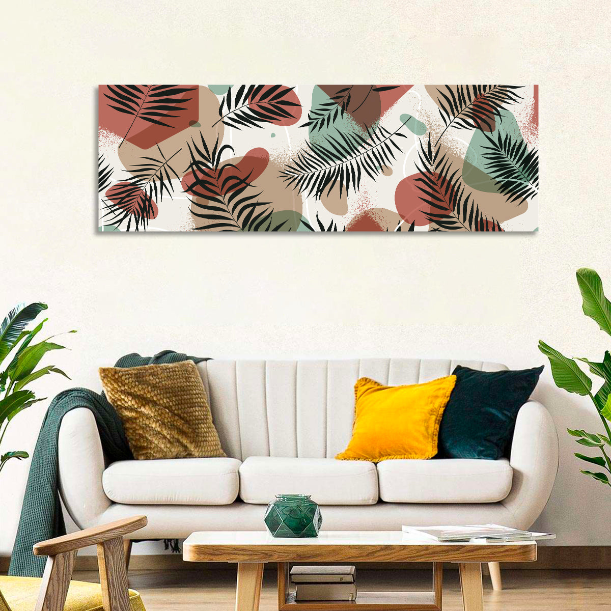 Geometric Tropical Pattern Wall Art