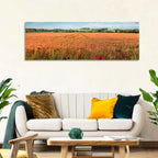 Golden Wheat Field with Poppies Wall Art