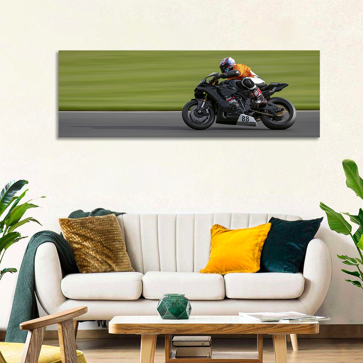 Motorcycle Racer No. 88 Wall Art