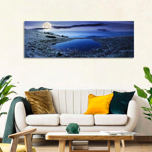 Mountain Lake at Night Wall Art